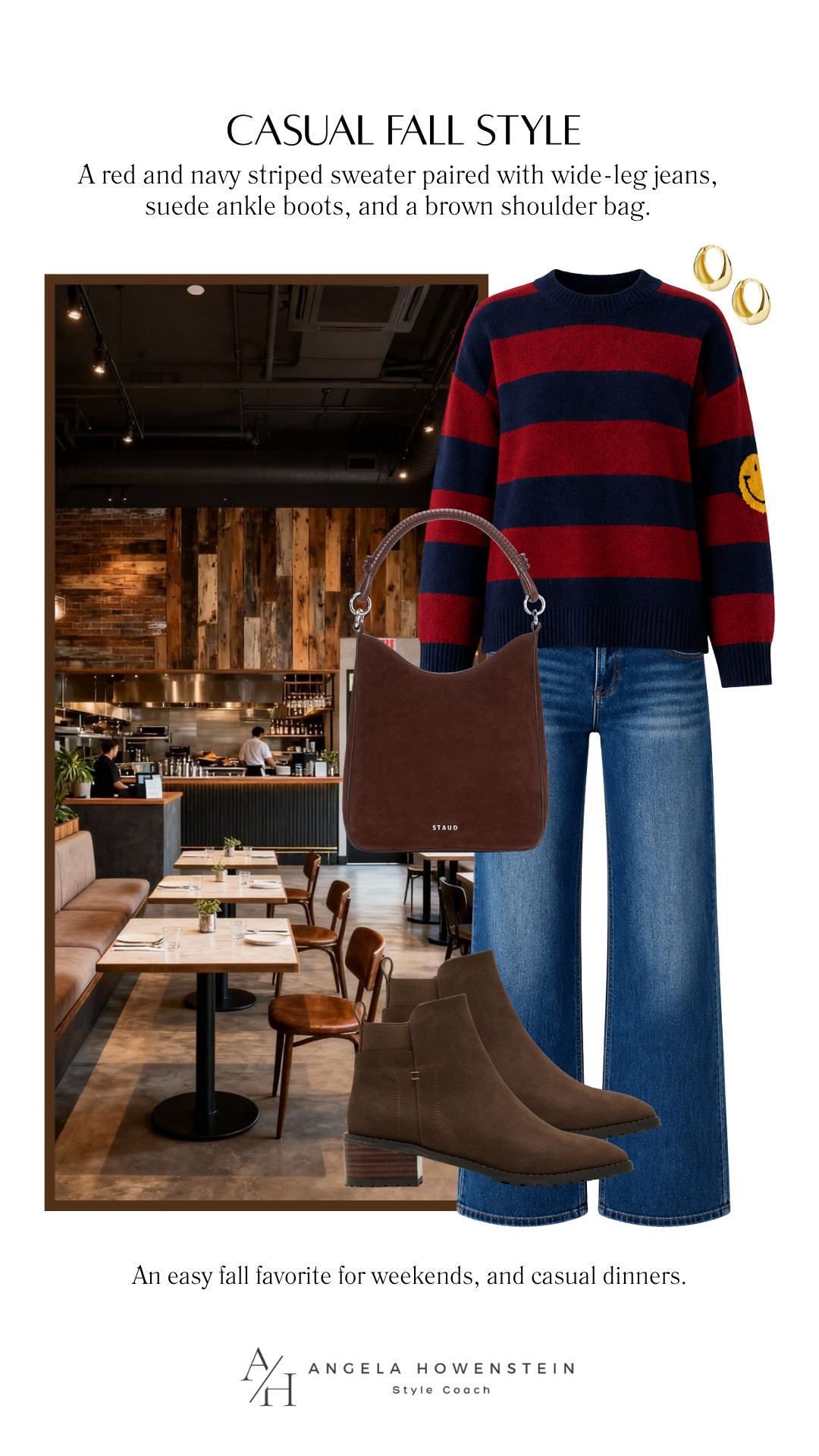 This striped sweater is such a fun way to add color to your fall wardrobe! Paired with classic wide-leg jeans and suede ankle boots, it’s an easy outfit for coffee dates, football games, casual Fridays, weekend errands, or dinner with friends. Comfortable, classic, and effortlessly put together.

👩‍💻 LTK PRO TIPS
❤️ Heart = Support my posts ;-)
🔖 Save = Get sale & restock alerts for the things you love!
📋 Lists = Keep favorites organized (List ideas: Christmas, Birthdays, and Vacations!)
📲 Share = Send lists and products to a friend (or your daughters like me).
💬 Comment = Ask me anything, and I’ll answer. ;-) 

 #LTKootd #LTKstorytime #LTKSeasonal