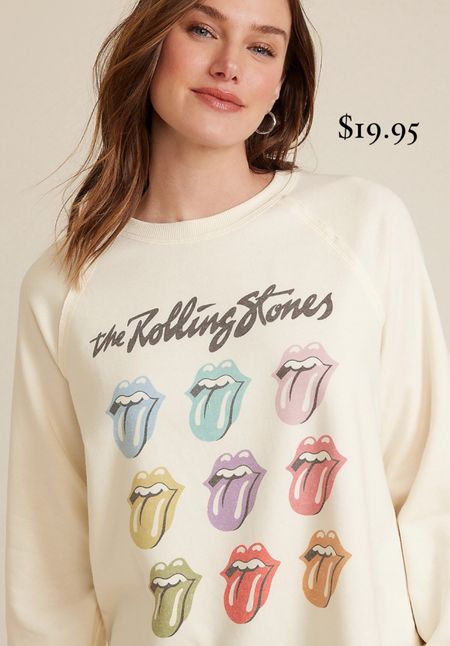 Maurices Rolling Stones Sweatshirt / graphic sweatshirt / travel outfit / loungewear / lounge outfit 

#LTKover40 #LTKsalealert #LTKfindsunder50
