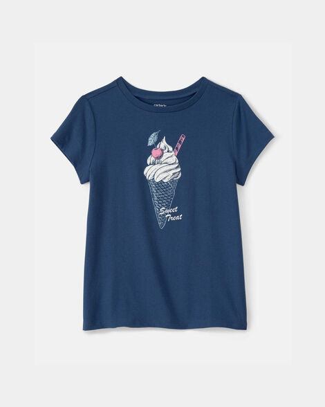 Girls Ice Cream Graphic Tee - Blue | Carter's Inc