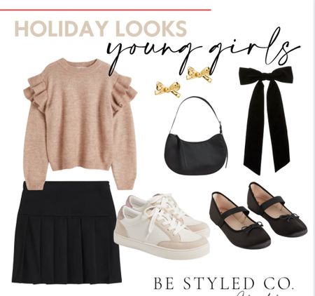 Girls holiday outfit idea for girls ages 9-12. Outfit ideas for your daughters! #kidsoutfit #kidsholiday #girlsoutfit

#LTKHoliday #LTKSeasonal #LTKfindsunder100