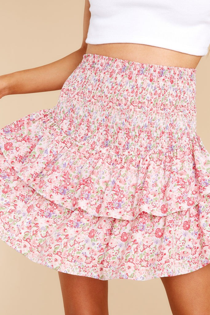 Innocent Heart Pink Floral Print Skort | Red Dress 