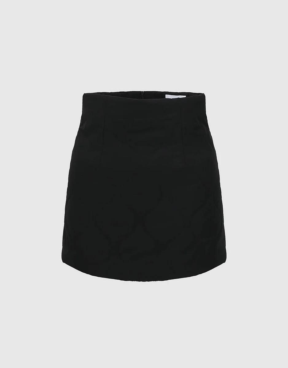 Quilted Mini A-Line Skirt | Urban Revivo