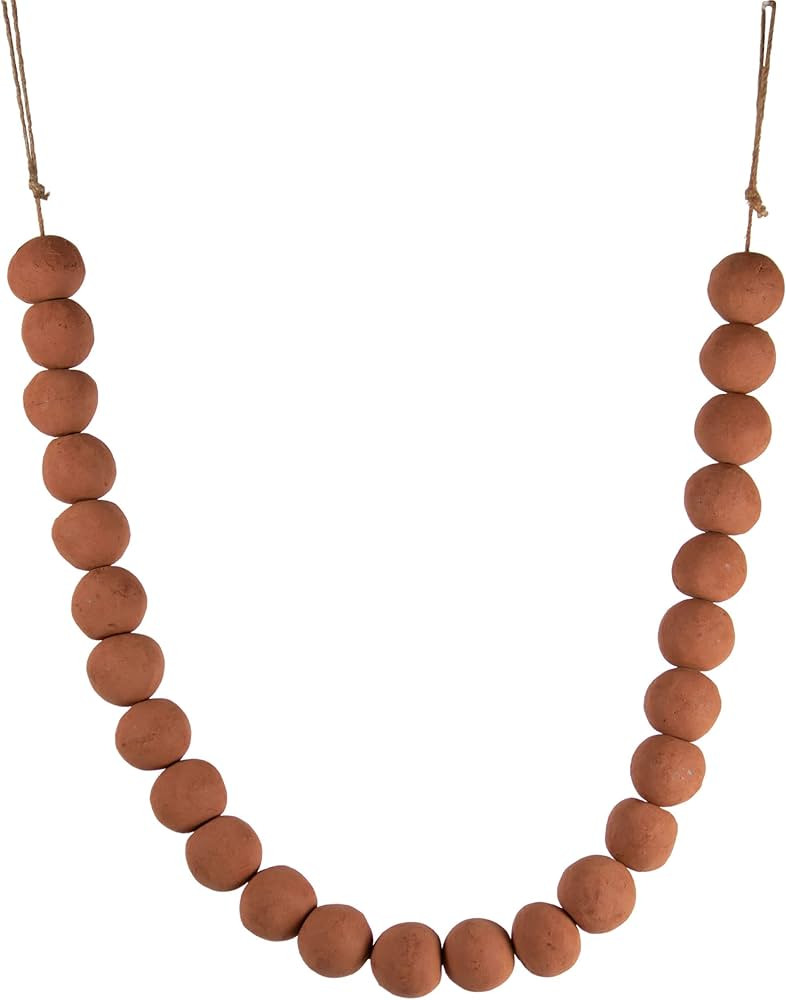 Foreside Home and Garden Home & Garden Terracotta & Jute Bead Garland | Amazon (US)
