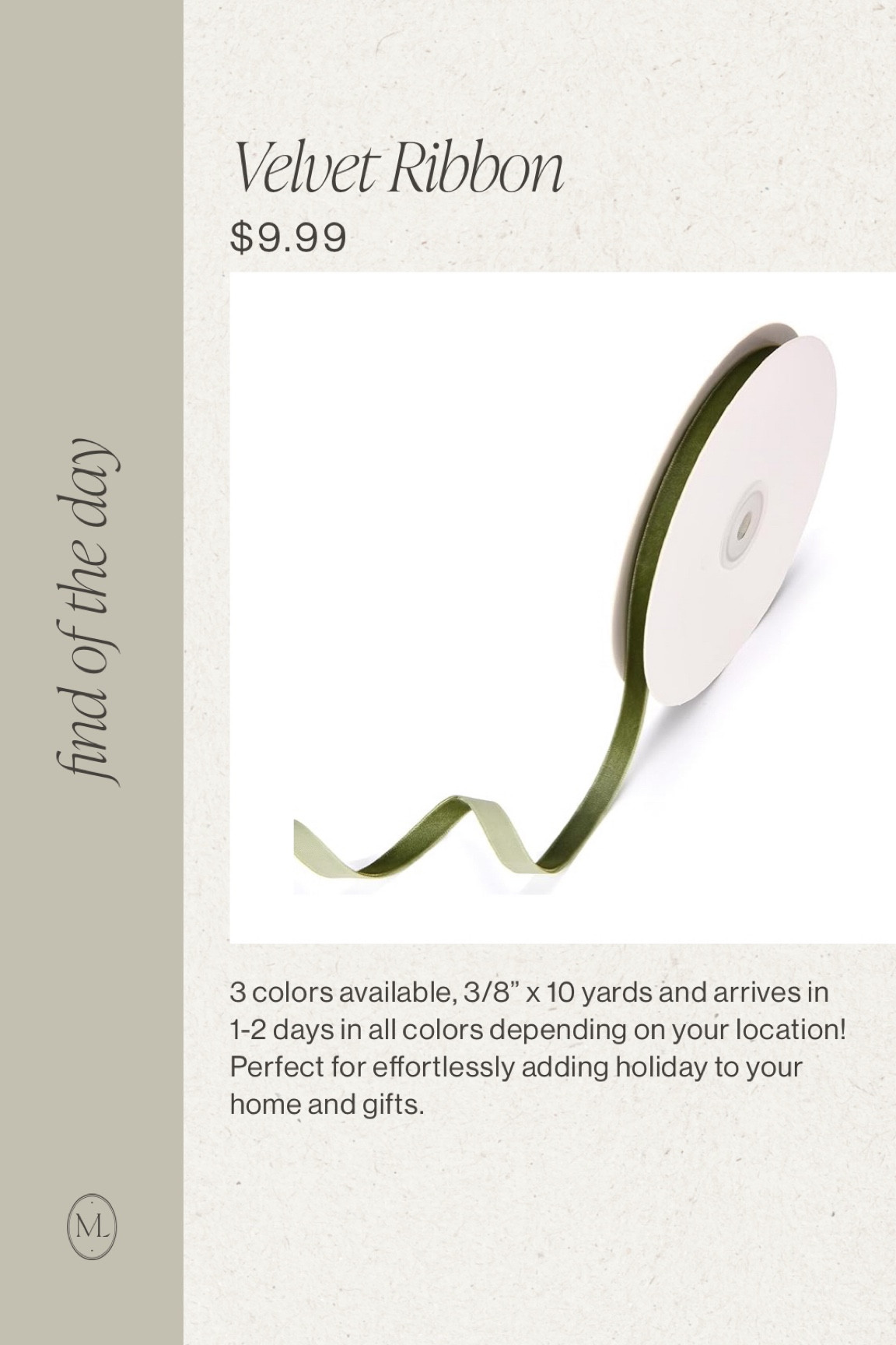 Find of the day: in stock, quick ship velvet ribbon 
•
•
•
Wood board, appetizer 

Follow my shop @megleonardco on the @shop.LTK app to shop this post and get my exclusive app-only content!

#liketkit #LTKSeasonal #LTKsalealert #LTKHoliday
@shop.ltk
https://liketk.it/4pJ8z