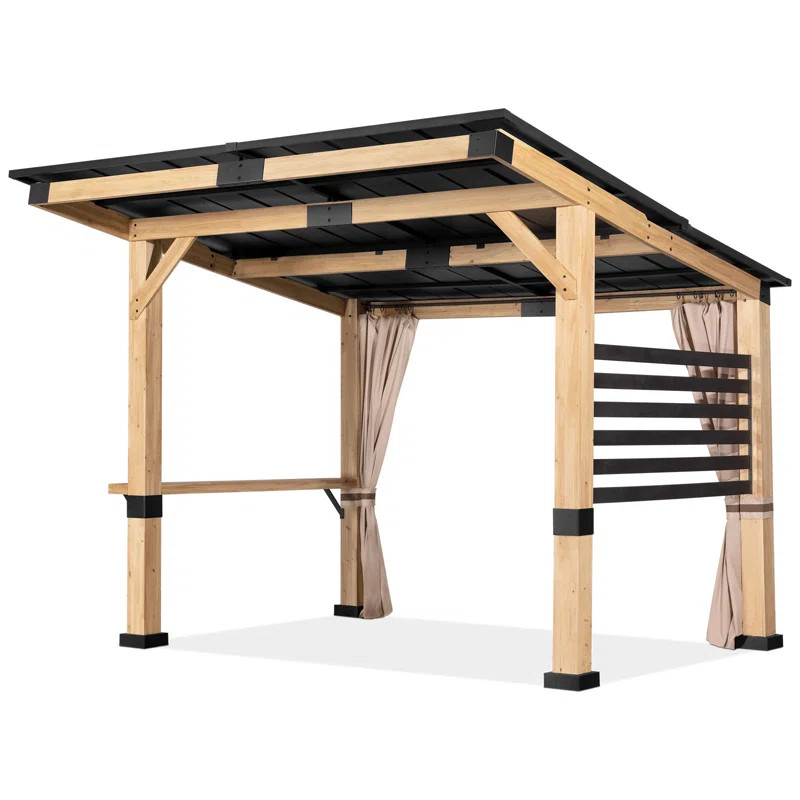 12' W x 10' D Solid Wood Patio Gazebo | Wayfair North America