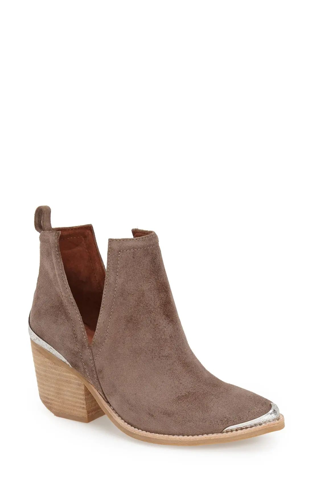 Women's Jeffrey Campbell Cromwell Cutout Western Boot, Size 5.5 M - Beige | Nordstrom