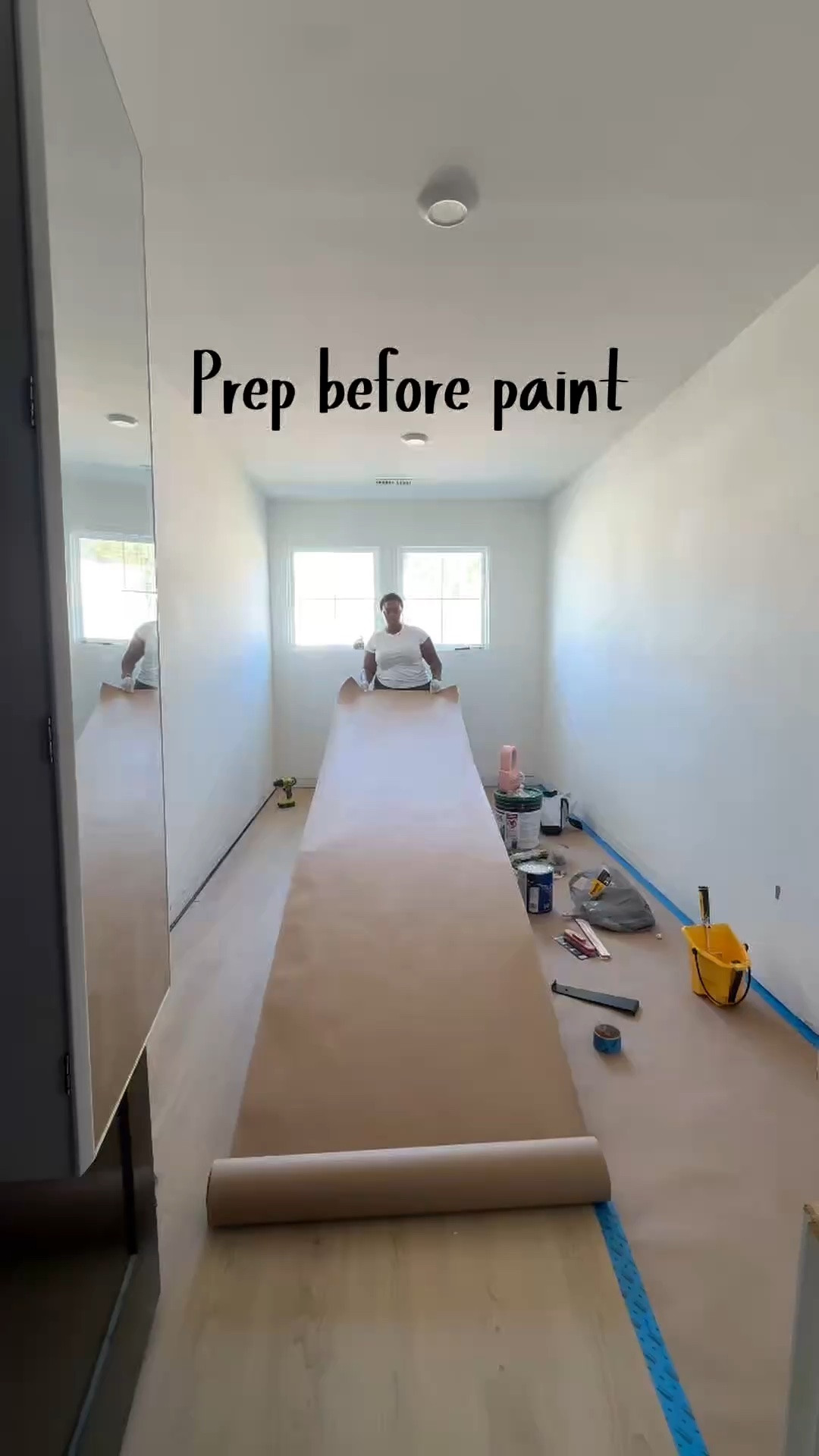 New floors = immediately putting them in protective custody 😂

We’re using @lowes  builder’s paper + 3M tape to cover and protect the floors before painting! 

#diy #lowes #ad #lowespartner

#LTKvlog #LTKHome