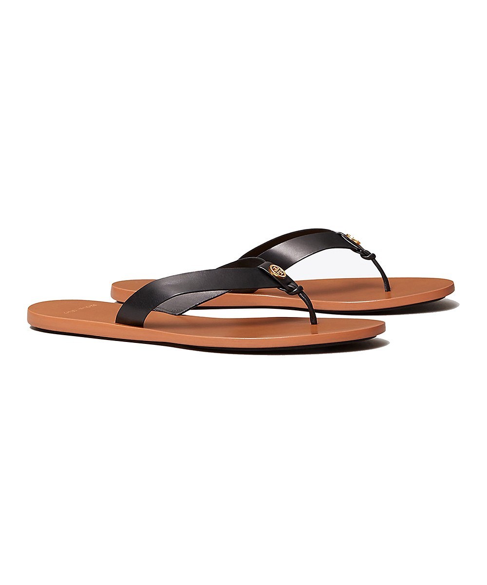 Tory Burch Women's Sandals PERFECT - Black Manon Leather Sandal - Women | Zulily