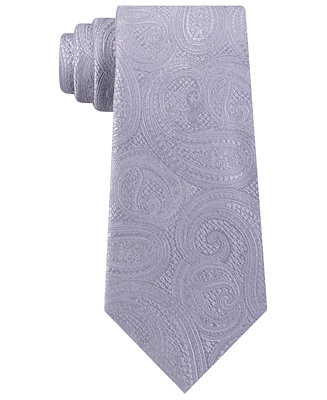 Men's Rich Texture Paisley Silk Tie | Macy's