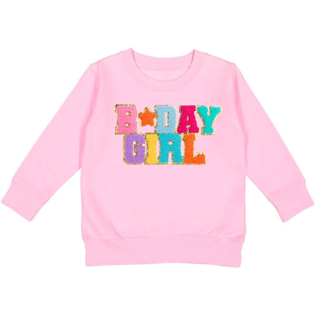 Birthday Girl Patch Sweatshirt - Pink | Sweet Wink
