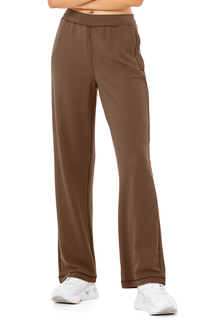 Micro Waffle High-Waist Pleasant Wide Leg Pant | Alo Yoga (US)