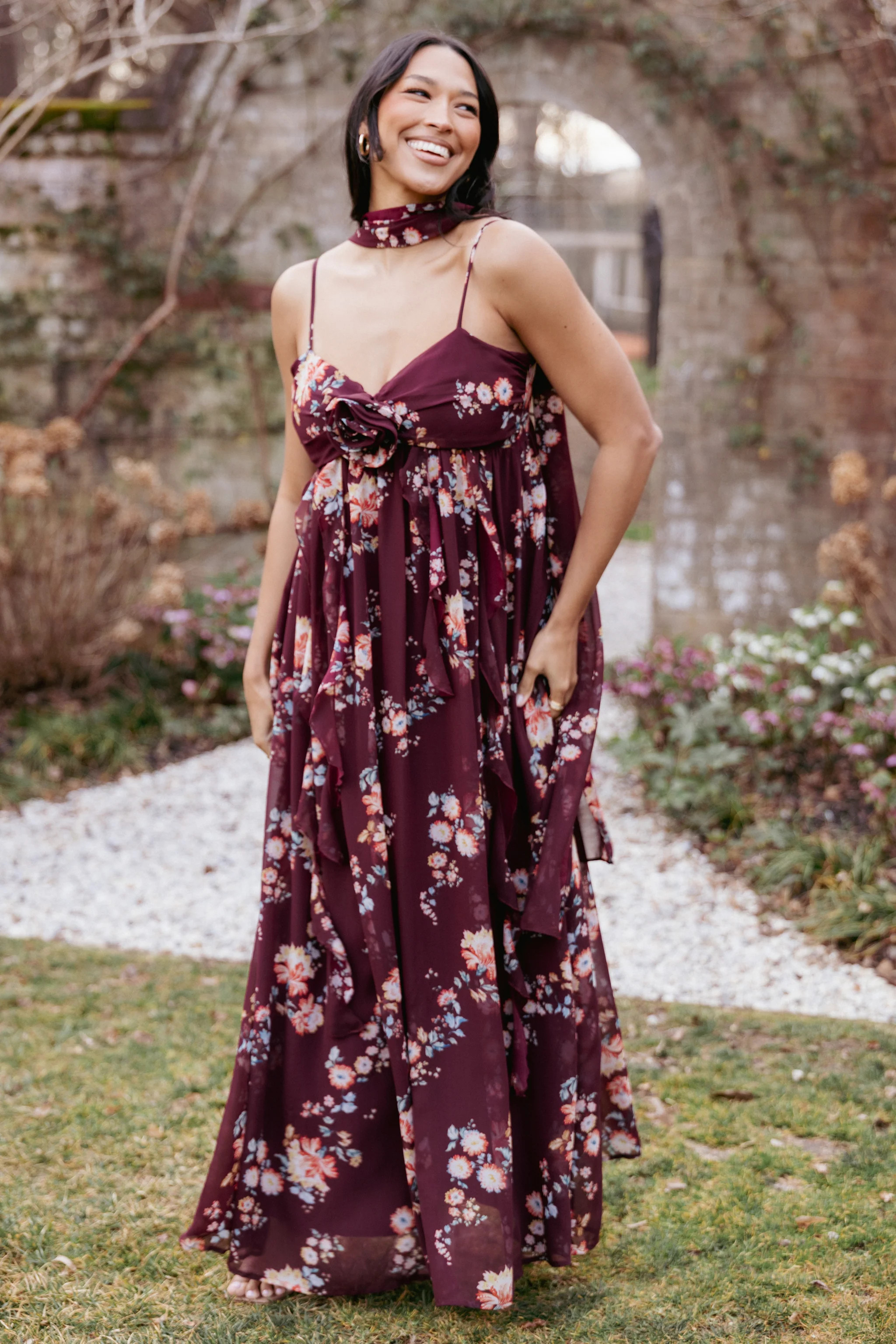 Tully Maxi Dress - Berry Floral | Petal & Pup (US)