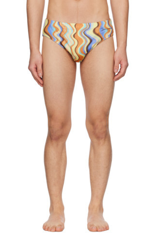 Multicolor Le Raphia 'Le Slip De Bain' Swim Briefs | SSENSE