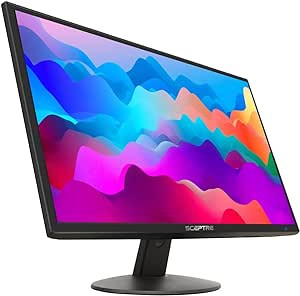 Sceptre 20" 1600x900 75Hz Ultra Thin LED Monitor 2x HDMI VGA Built-in Speakers, Machine Black Wid... | Amazon (US)