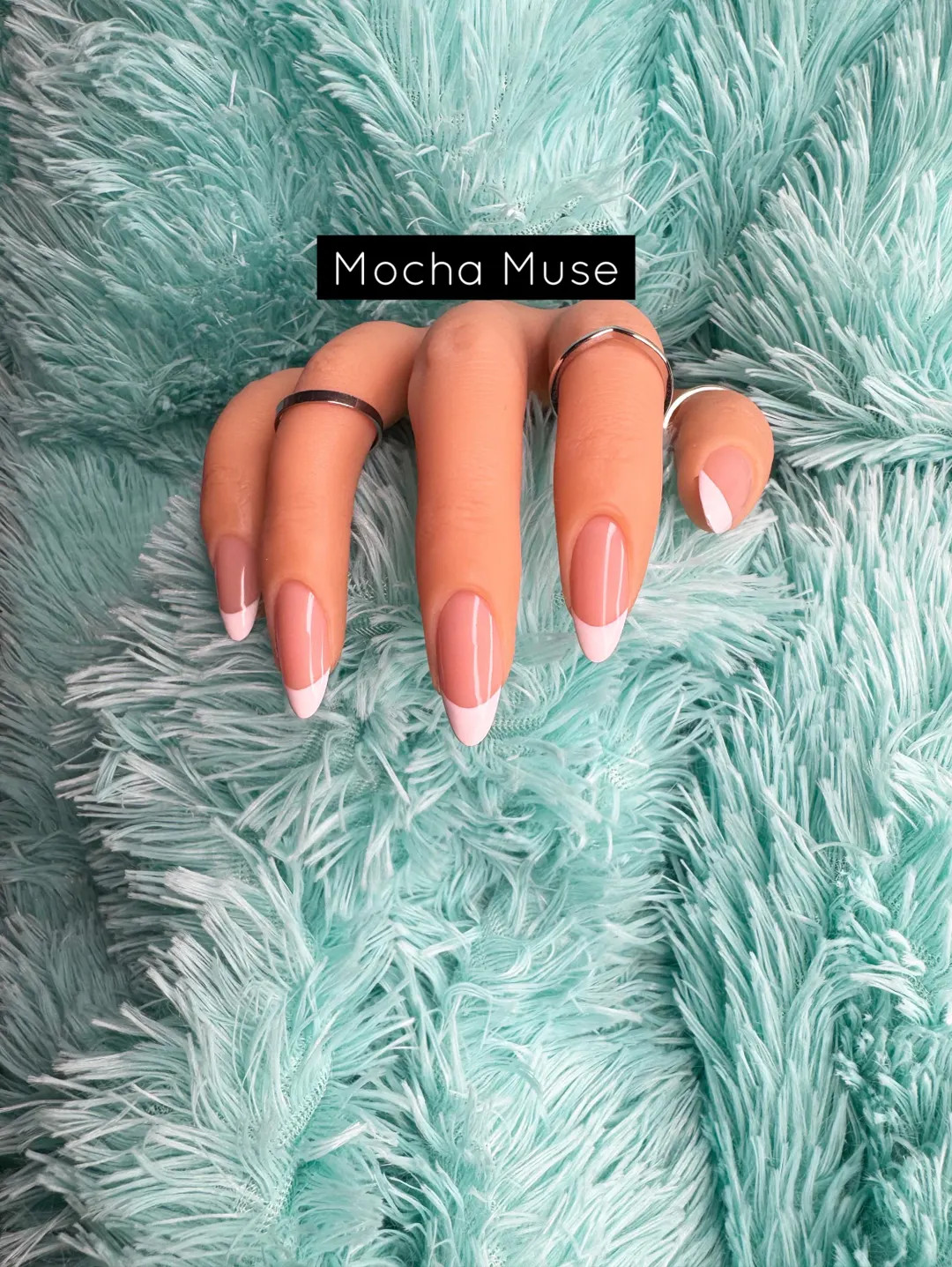 Classic French Tip Press on nails with different nude base colors (Medium Almond Only) | Etsy (US)