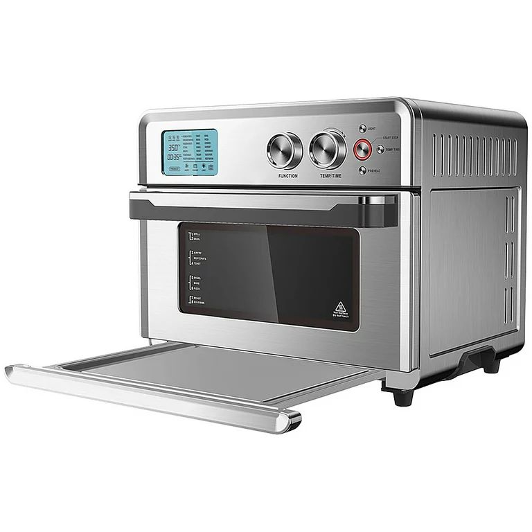 Emerald 26 Quart Silver 1800W Digital Air Fryer, Countertop Oven, Roast, Bake, Broil, Reheat, Fry... | Walmart (US)