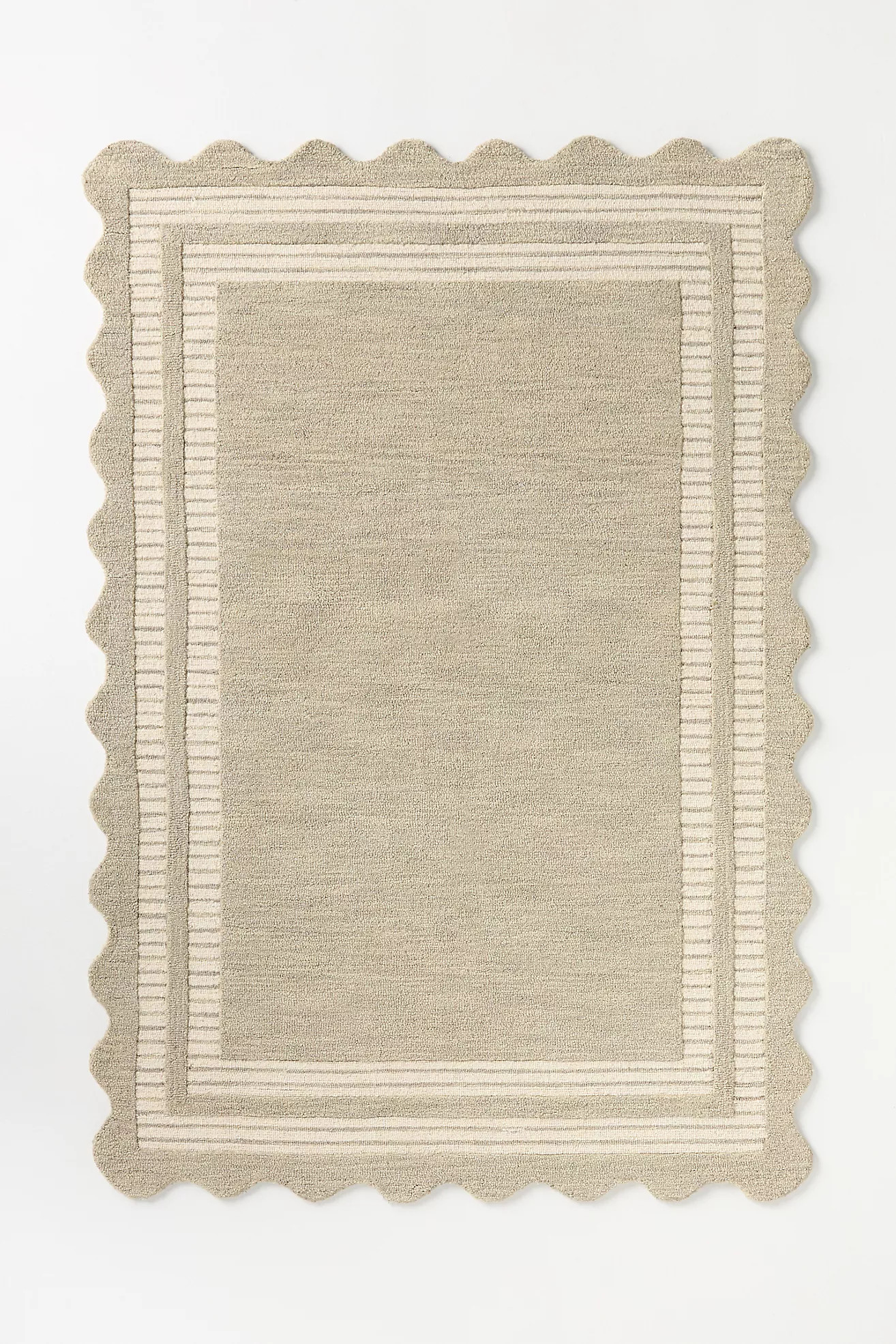 Hand-Tufted Scalloped Scottie Rug | Anthropologie (US)