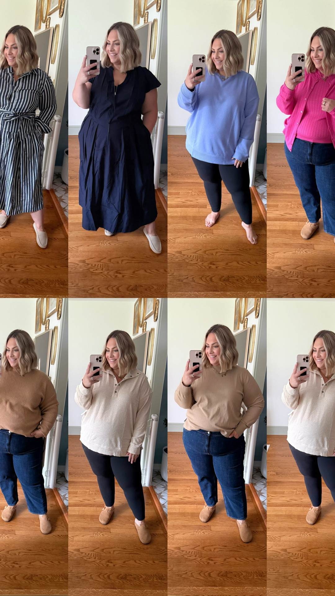 Walmart new arrivals 😍
Stripe dress: XXL
Navy Dress: 2X
Purple sweatshirt: 4X
Pink cardigan set: 2X in both
Mock-neck sweater: 2X
Snap pullover: 3X
Tan Sweater: XXXL

#LTKPlusSize #LTKFindsUnder50 #LTKStyleTip