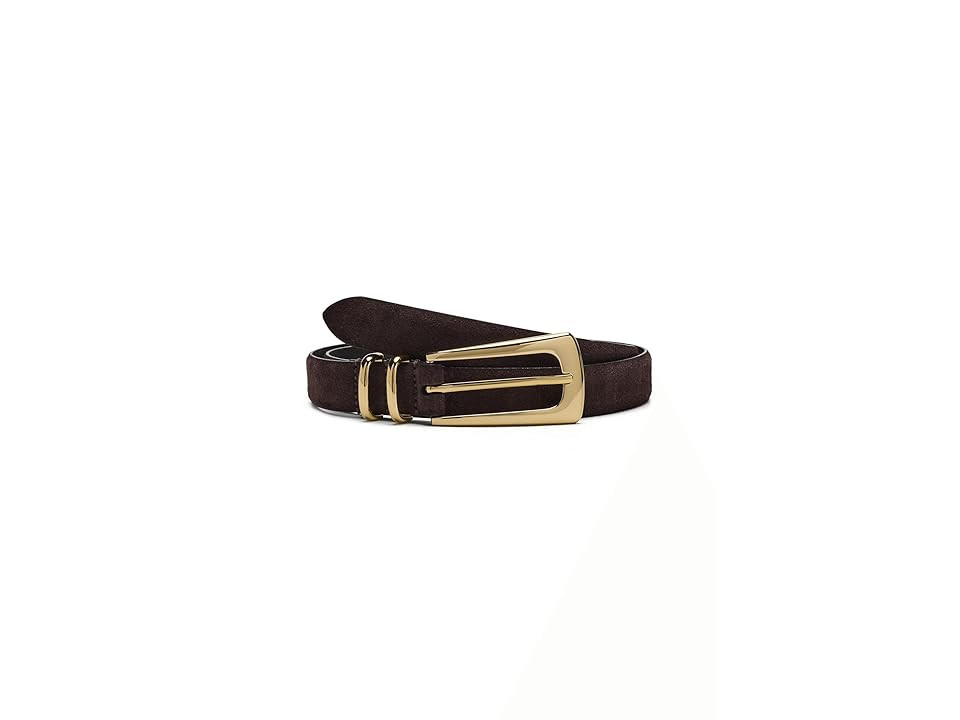Madewell Suede Elongated Buckle Belt Women's Belts Coffee Bean: SM, Leather/Suede | Zappos.com