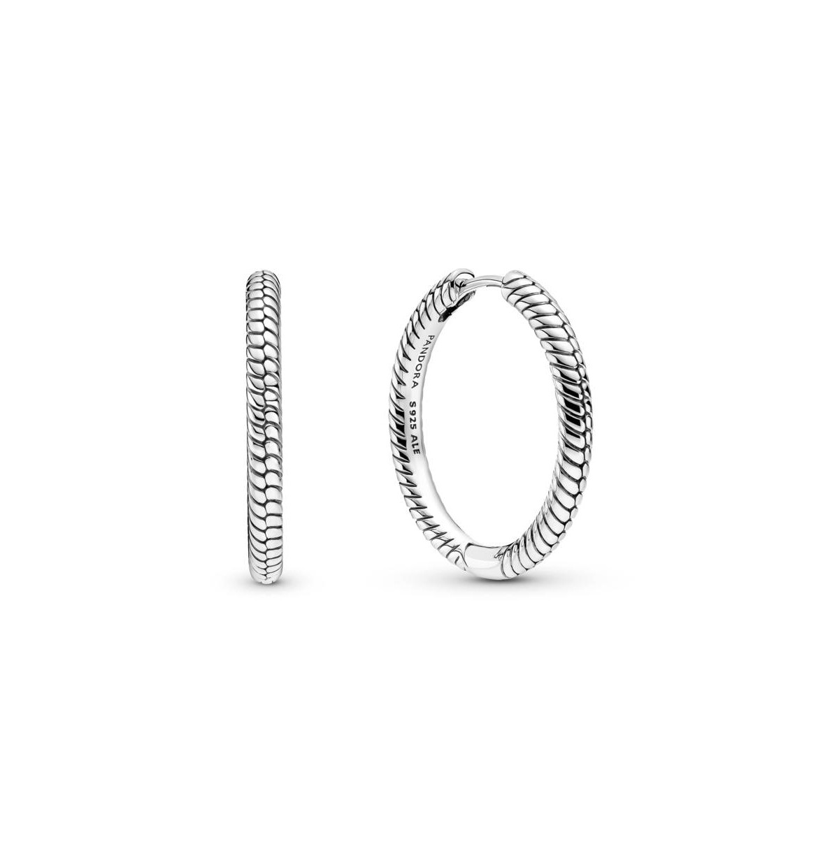 Pandora Moments Charm Hoop Earrings - Silver | Macy's