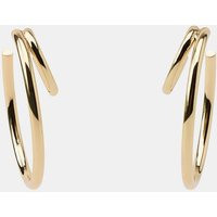 Zara - Double Hoop Earrings - Golden - M - Woman | Zara UK
