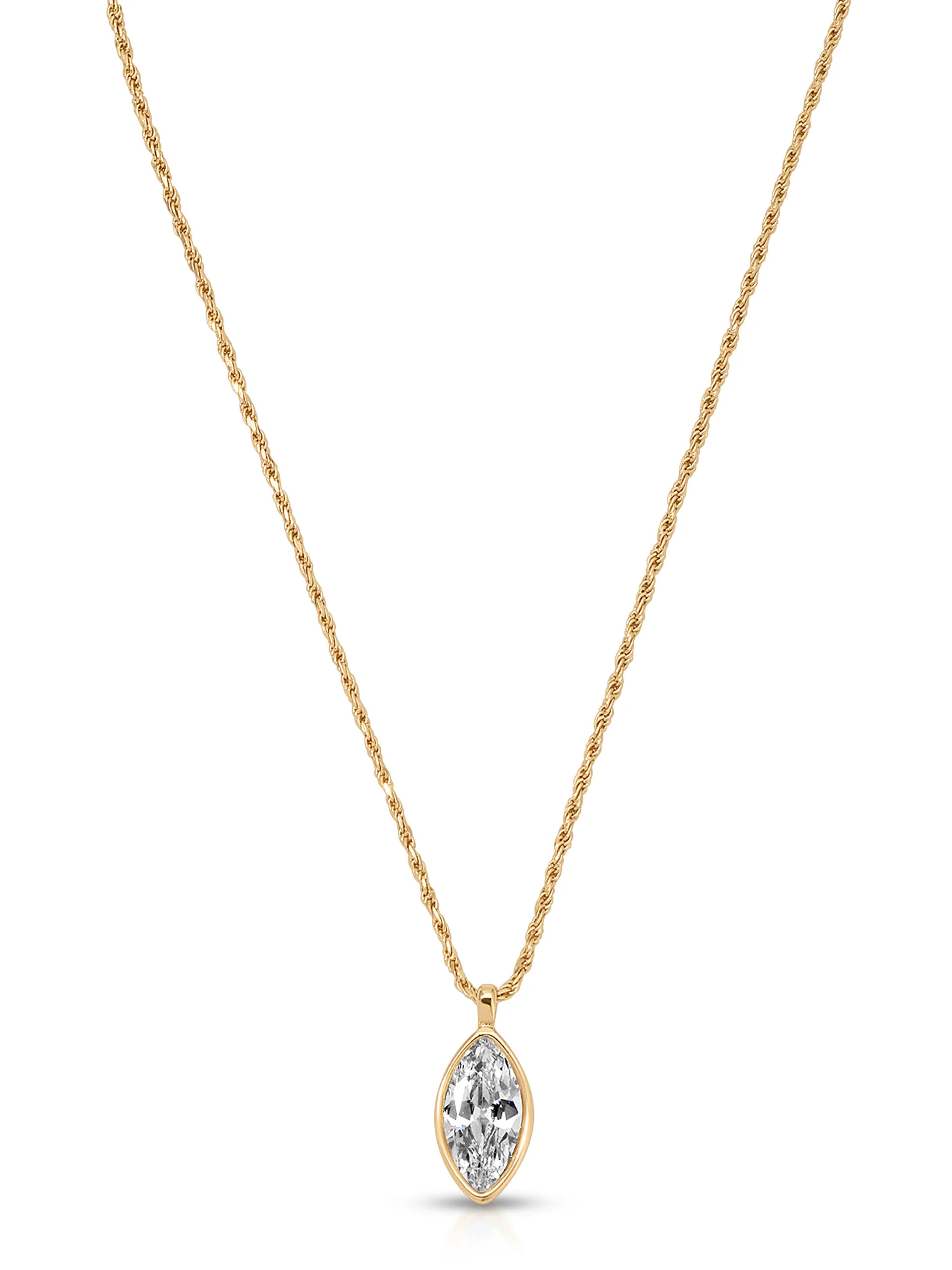 Marquise Crystal Pendant Necklace | Ettika