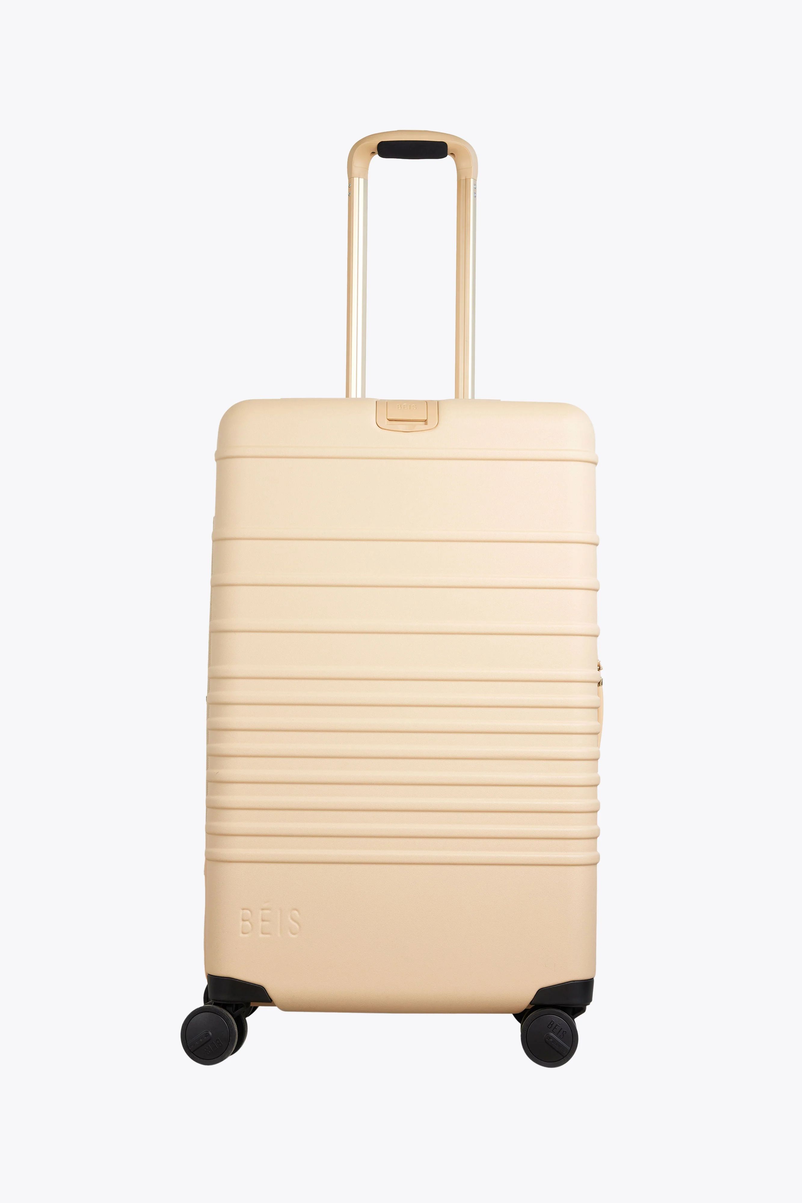 BÉIS 'The Medium Check-In Roller' in Beige - 26 In Rolling Luggage & Suitcase | BÉIS Travel