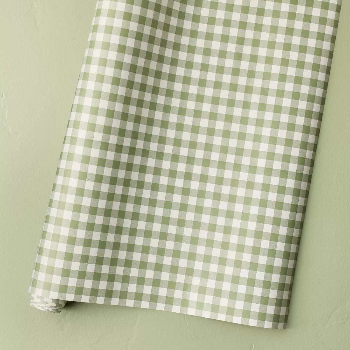 Gingham Gift Wrap Green - Hearth & Hand™ with Magnolia | Target