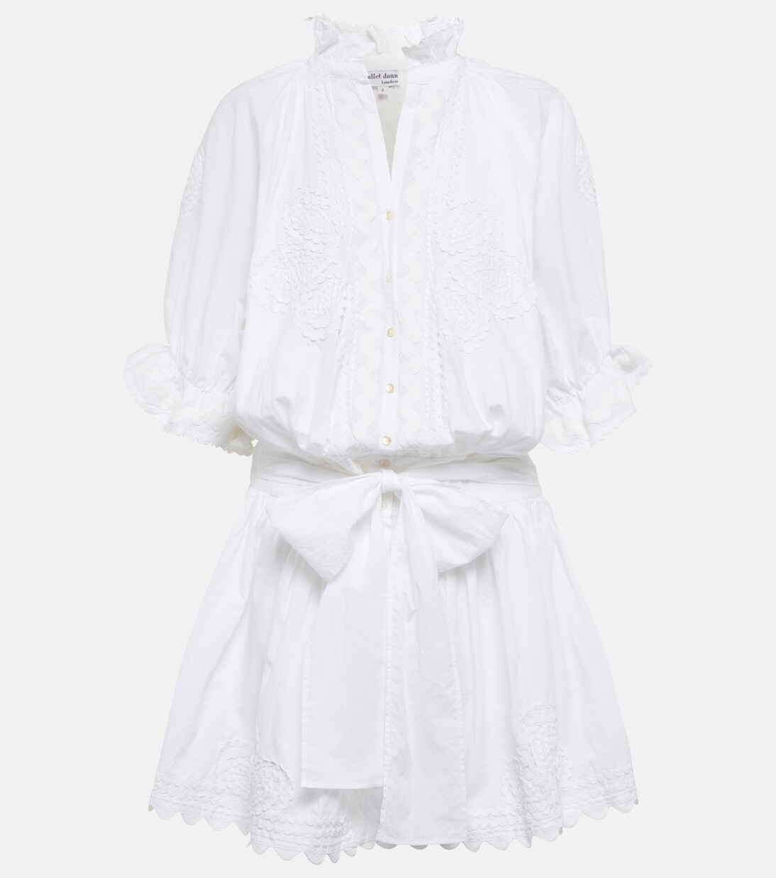 Embroidered cotton poplin shirt dress | Mytheresa (UK)