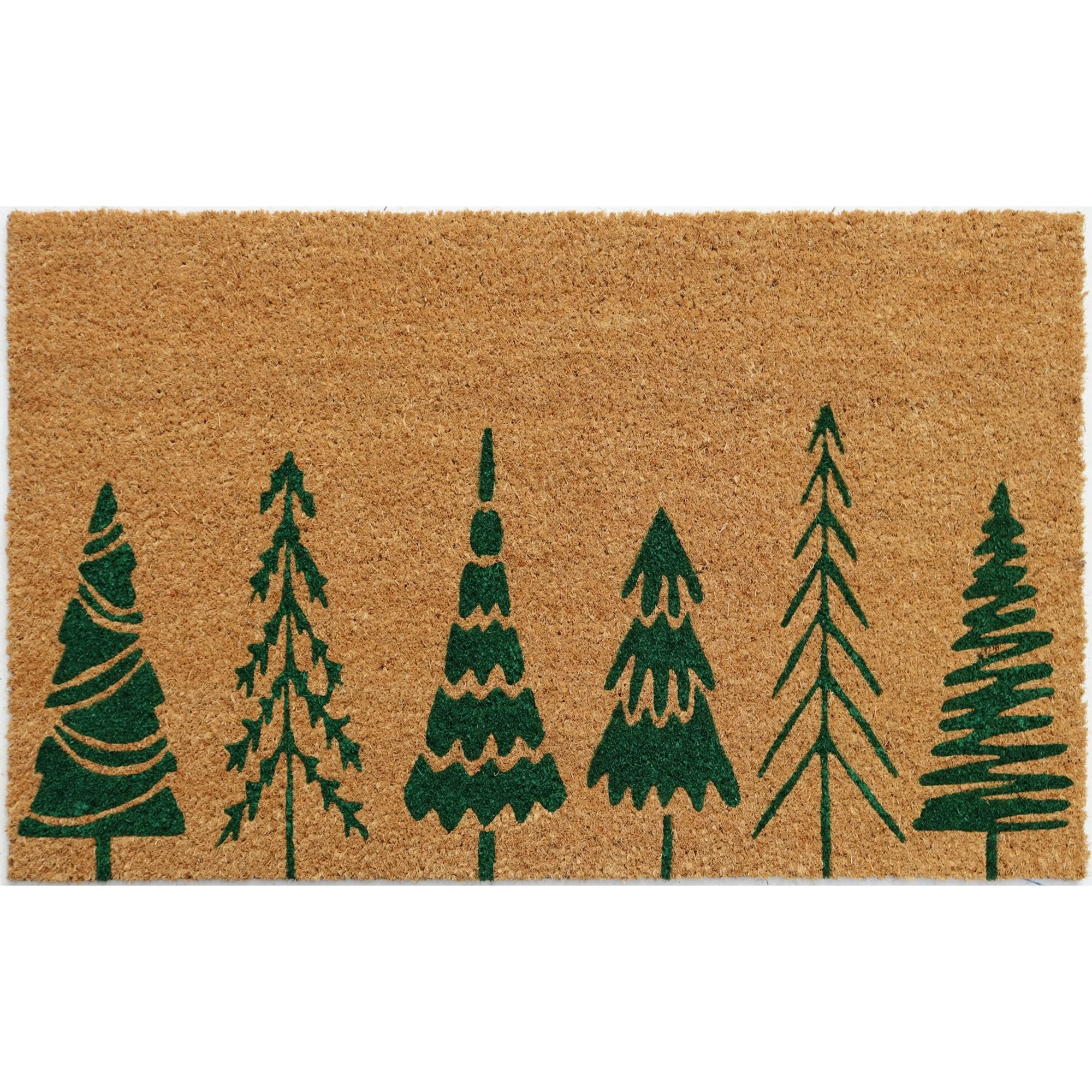 Holiday Time Christmas Tree 18"x30" Coir Fiber Doormat | Walmart (US)