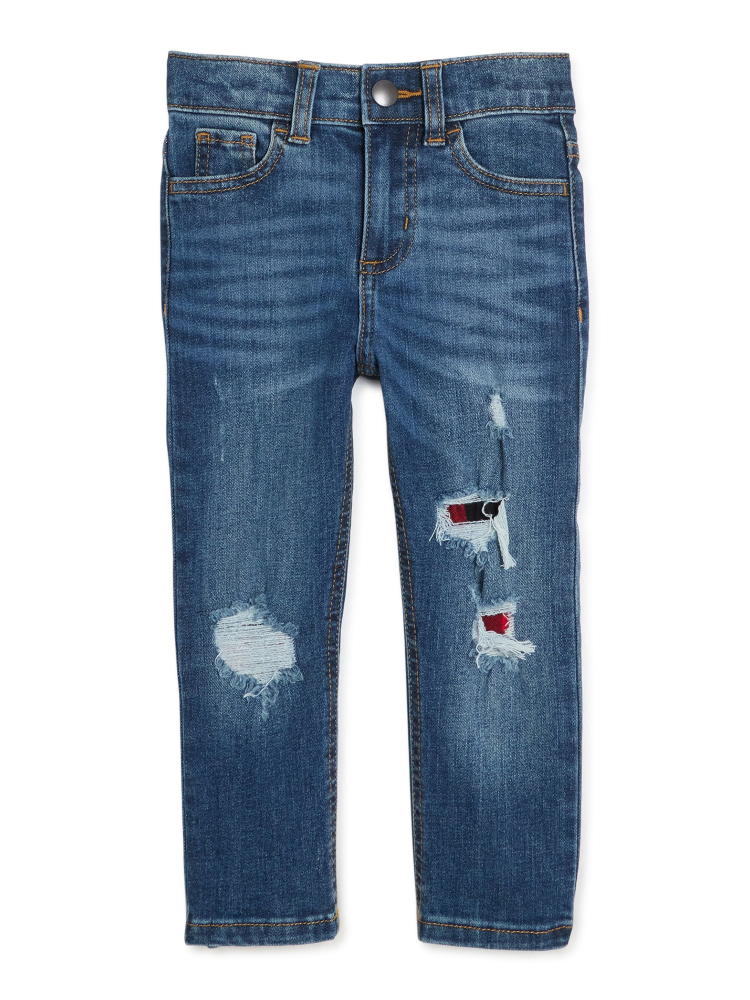 Wonder Nation Baby and Toddler Boy Ripped and Repaired Fashion Jeans, Sizes 12M-5T | Walmart (US)