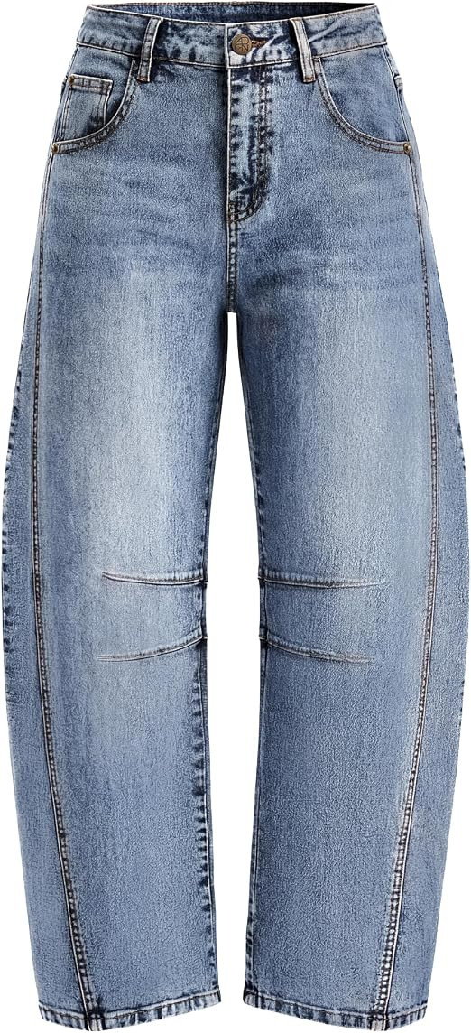 ZISICA Womens Barrel Jeans for Women Trendy 2026 High Waisted Wide Leg Stretchy Baggy Ankle Denim... | Amazon (US)