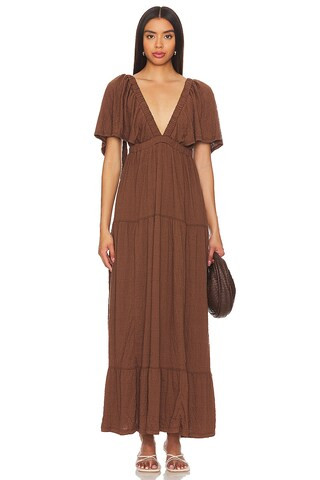 Free People La La Maxi Dress in Fondue Fudge from Revolve.com | Revolve Clothing (Global)