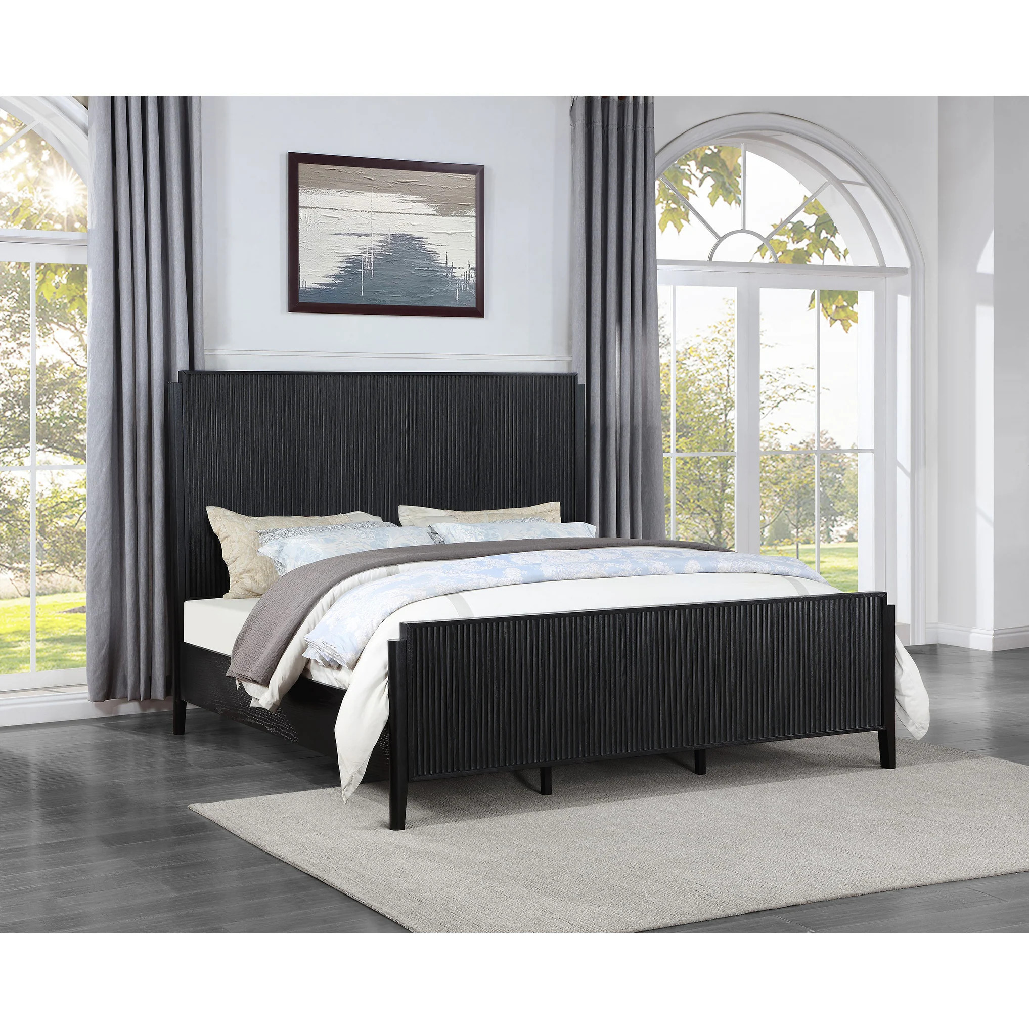 Brookmead Wood Panel Bed Black | Bed Bath & Beyond