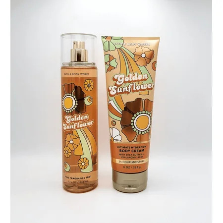 Bath & Body Works Golden Sunflower Body Mist & Body Cream 8 fl oz Set of 2 | Walmart (US)