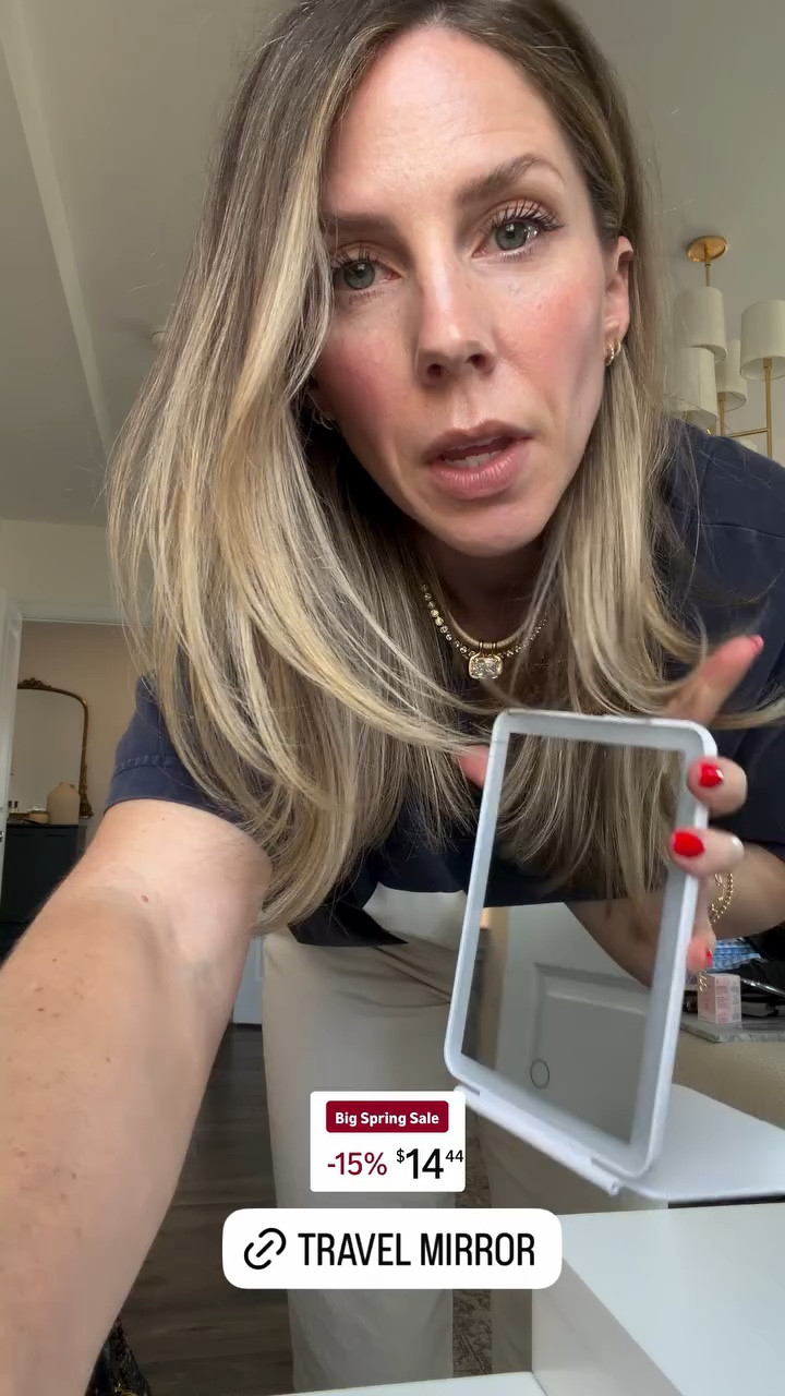 This rechargeable mirror is a game changer for traveling! 