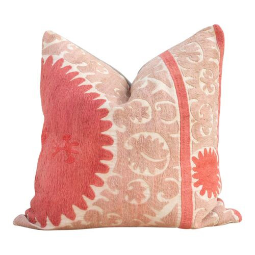 Coral Reef Large Vintage Suzani Pillow | One Kings Lane