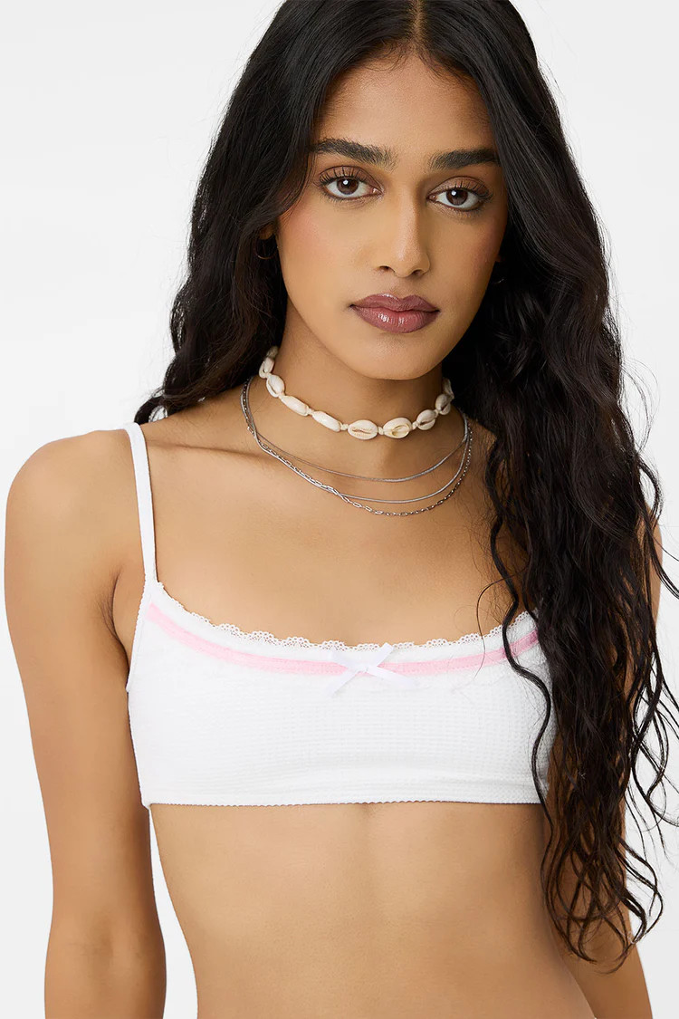 x GIGI HADID Dallas Waffle Bralette Bikini Top - Dandelion | Frankies Bikinis