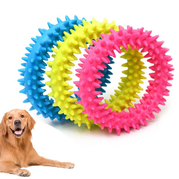 Pet Enjoy Dog Chew Toys for Aggressive Chewers Large Breed,Thorn Circle Ring Toys Long-Lasting In... | Walmart (US)