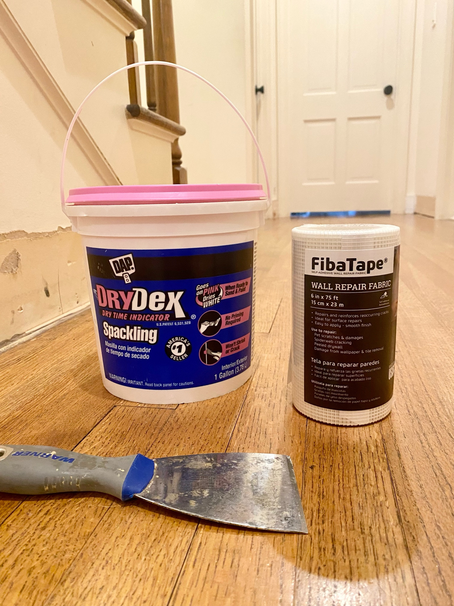 Patch repair tools - you can get the kit or individual tools. I recommend buying a smaller jug because mine always dries out before I use it all. Jug linked is same product, smaller quantity.

#LTKhome