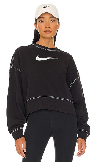 Fleece Crewneck in Black | Revolve Clothing (Global)