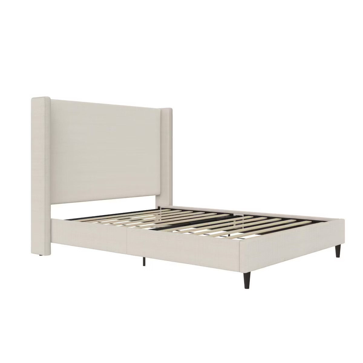 Edna Upholstered Platform Bed Textured Canvas - Room & Joy | Target