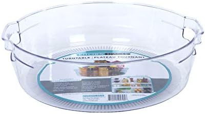 Kitchen Spaces Turntable Food Storage Organizer for Fridge and Pantry, 11.5" x 3.3", Clear | Amazon (US)
