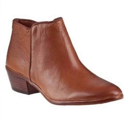 Sam Edelman Petty Brown Leather Ankle Boots Sz 8.5 | eBay US