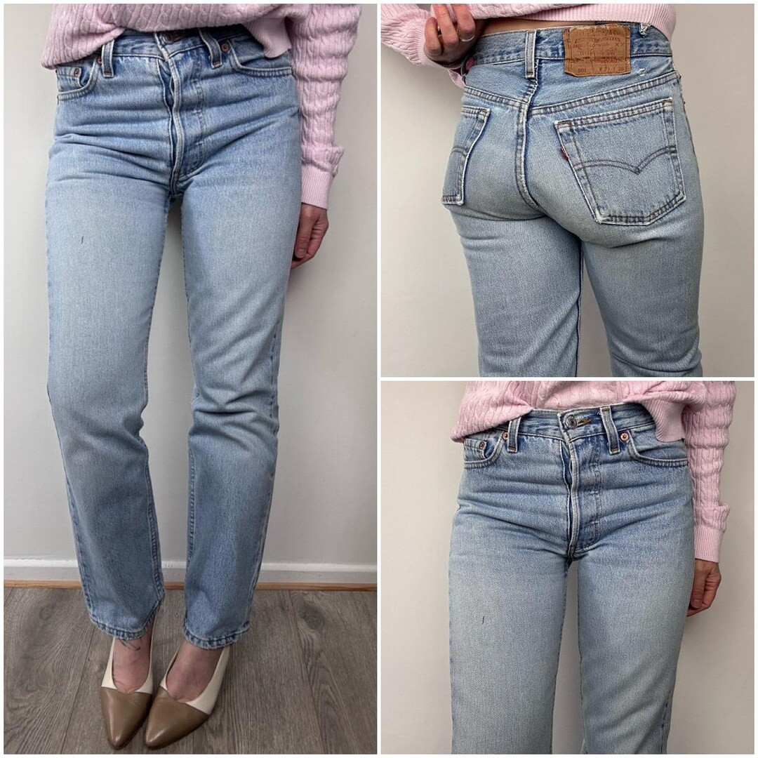 Levis 501 Vintage W25/26 L29 Stonewash Blue Jeans Faded 80s/90s Levi’s Denim Straight Leg Butto... | Etsy (US)