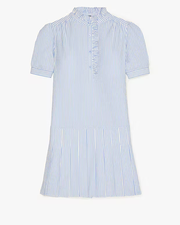 Seersucker Pleated Shirt Dress | Kate Spade (US)