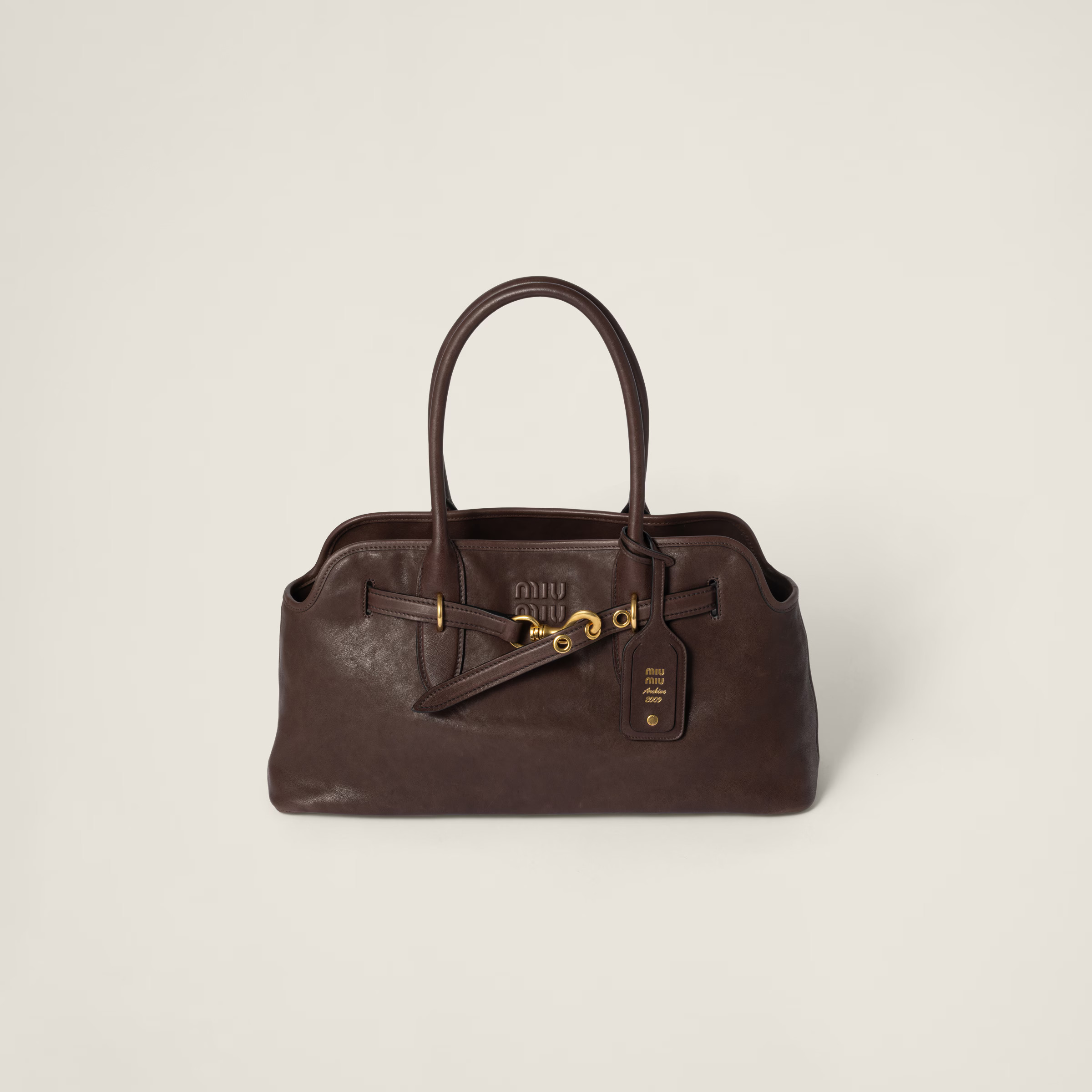 Briarwood Aventure Nappa Leather Bag | Miu Miu | Miu Miu US