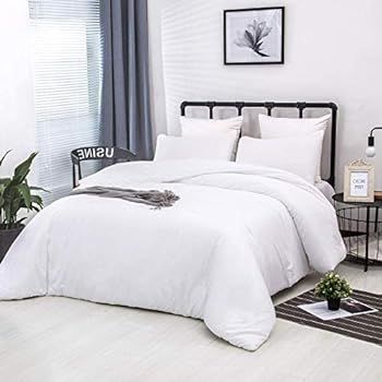 Jumeey White Comforter King Plain White Comforter Set King Size Bedding Sets for Women Men Teens ... | Amazon (US)