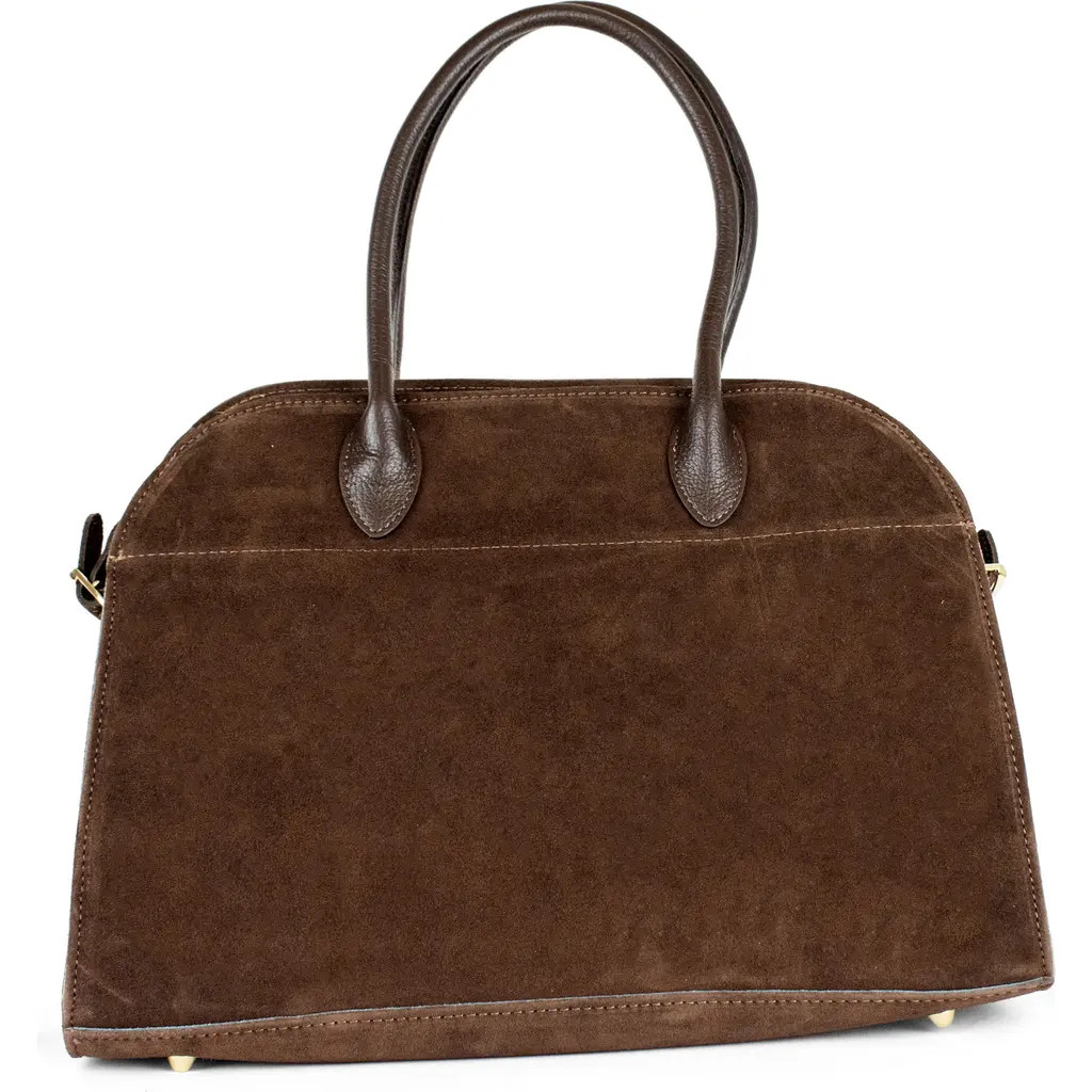 Persaman New York Valeria Suede Bowling Bag in Brown at Nordstrom Rack | Nordstrom Rack