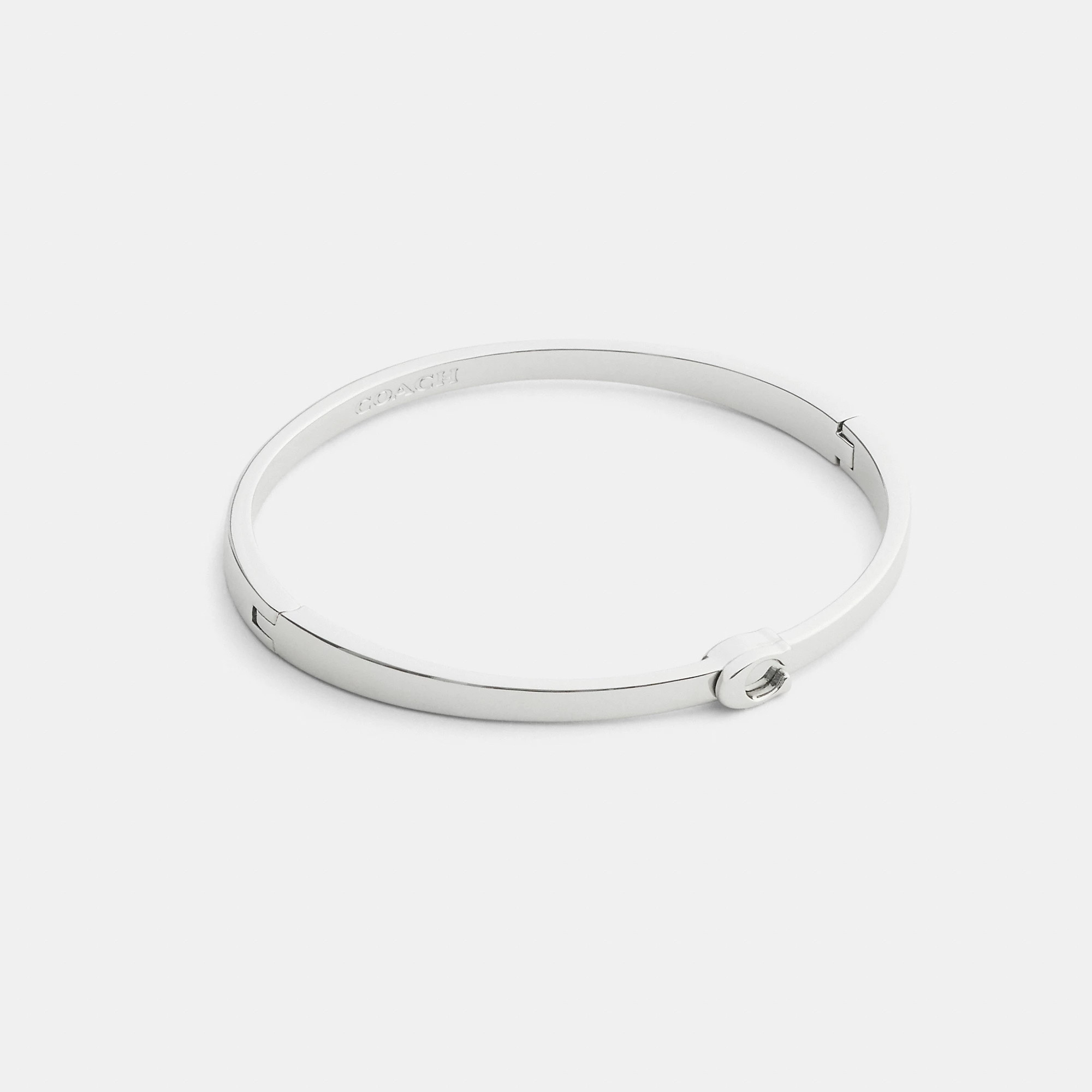 Thin Signature Hinged Bangle | Coach (US)